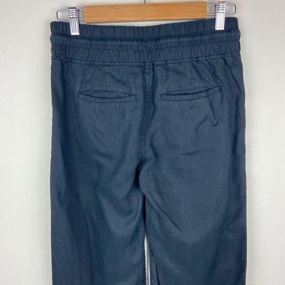 Athleta Cabo Linen Wide Leg Pant - Black - Picture 7 of 8